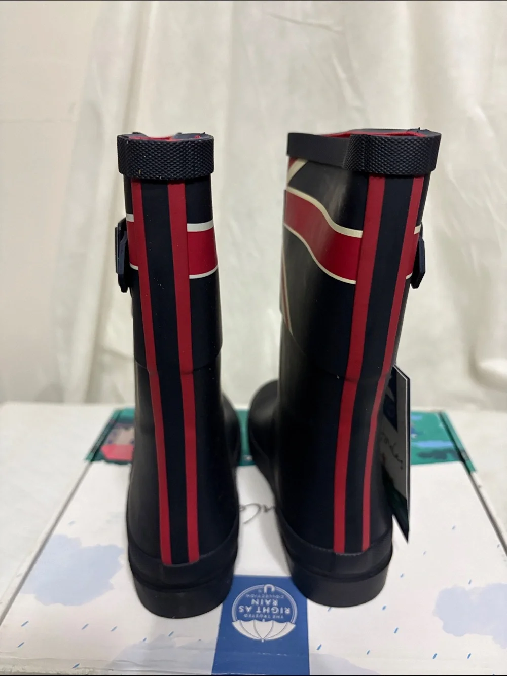 Joules Kids Rain Boots size US 2 NWT